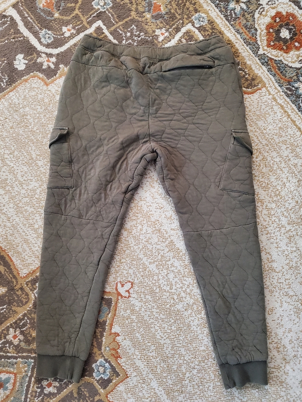 POLO RALPH LAUREN Luxury Jersey Quilted Cargo Joggers M - Picture 9 of 12
